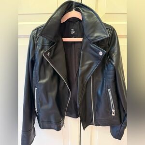Faux leather biker jacket